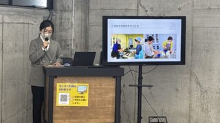 ビジネス交流会にて、取り組み発表・試食を行いました